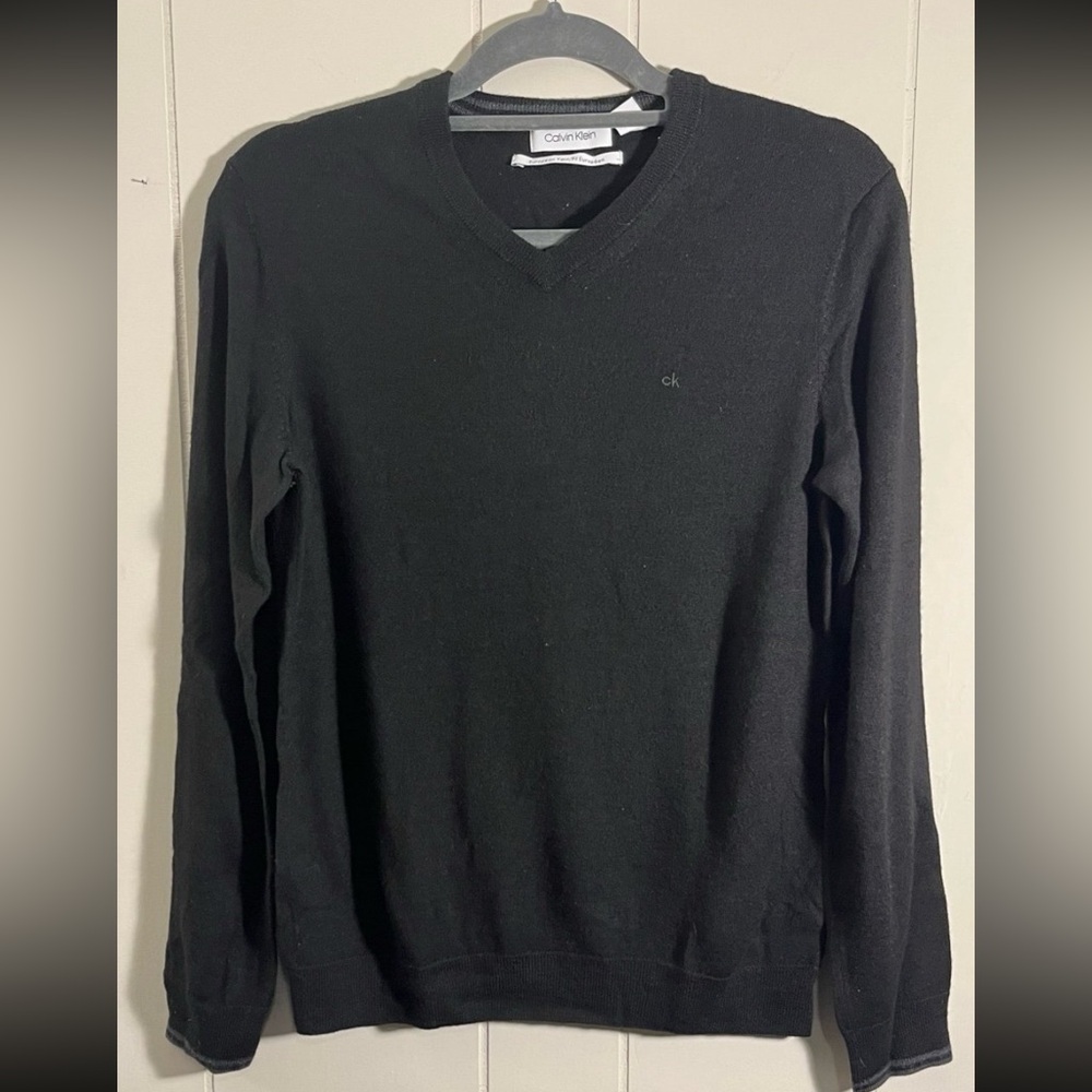 Calvin Klein Charcoal V-Neck Men's Sweater